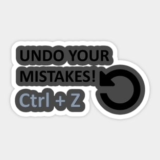 Ctrl-Z T-Shirt Sticker